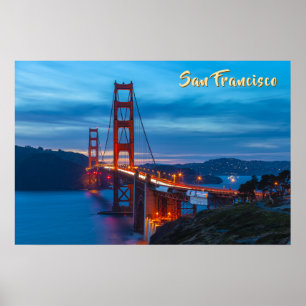 Golden Gate Bridge at Twilight Poster