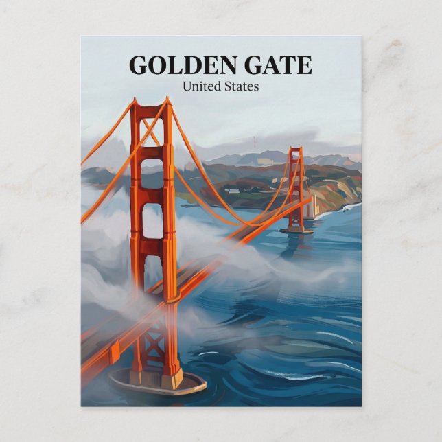 Golden Gate Bridge California Postcard (Front)
