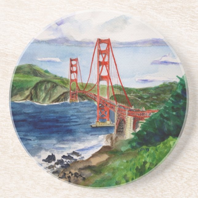 Golden Gate Bridge Drink Coaster (Front)