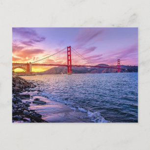 Golden Gate Bridge, famous landmark, Postcard