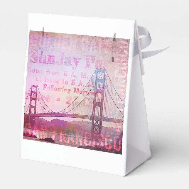 Golden Gate Bridge Favor Box (Back Side)