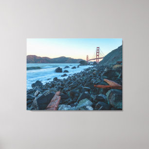 Golden Gate Bridge from Rocky Marshall Beach Canvas Print