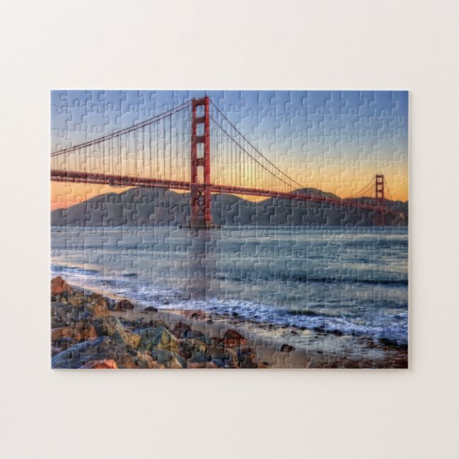 Golden Gate Bridge from San Francisco bay trail. Jigsaw Puzzle (Horizontal)