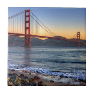 Golden Gate Bridge from San Francisco bay trail. Tile