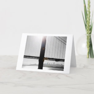 Golden Gate Bridge Greeting Card (Black & White)