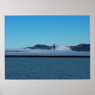 Golden Gate Bridge in Fog, San Francisco Poster