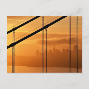 Golden Gate Bridge in front of the San Francisco Postcard