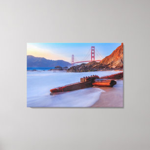 Golden Gate Bridge in San Francisco, Baker Beach Canvas Print