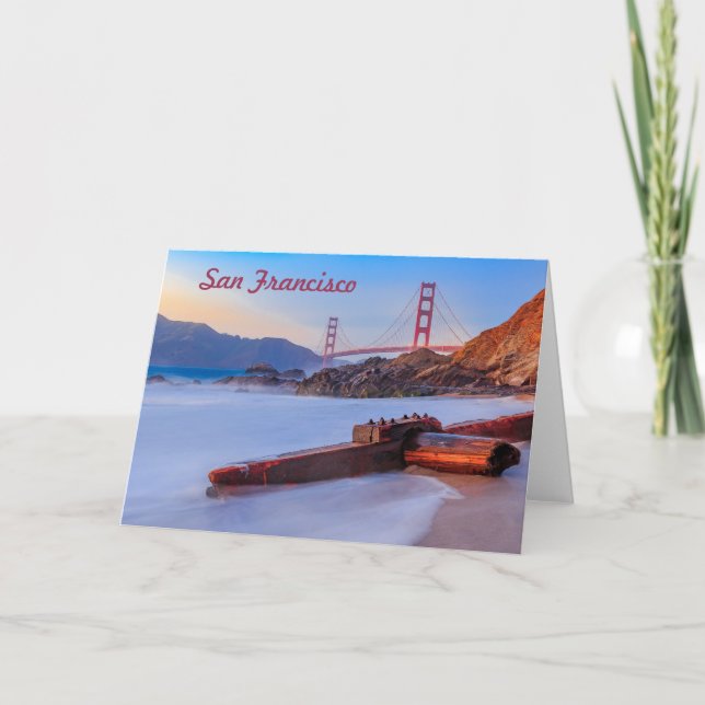 Golden Gate Bridge in San Francisco, Baker Beach Card (Front)