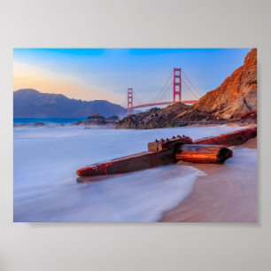 Golden Gate Bridge in San Francisco, Baker Beach Poster