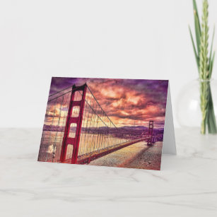 Golden Gate Bridge in San Francisco, California. Card