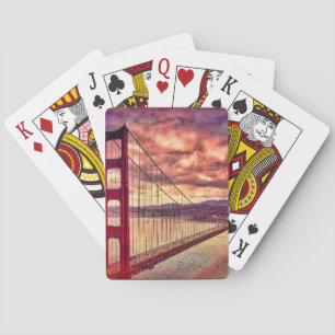 Golden Gate Bridge in San Francisco, California. Playing Cards
