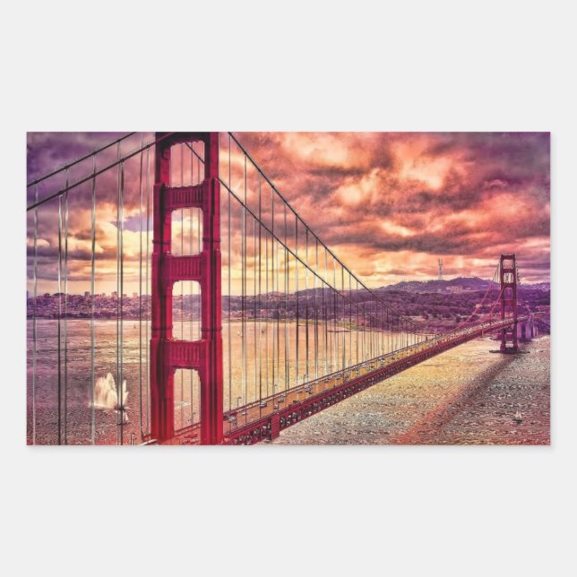 Golden Gate Bridge in San Francisco, California. Sticker (Front)