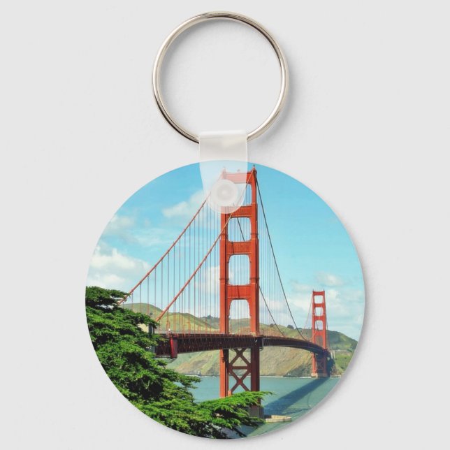 Golden Gate Bridge In San Francisco Keychain (Front)
