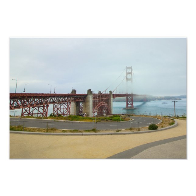 Golden Gate Bridge in the Fog Photo Print (Front)