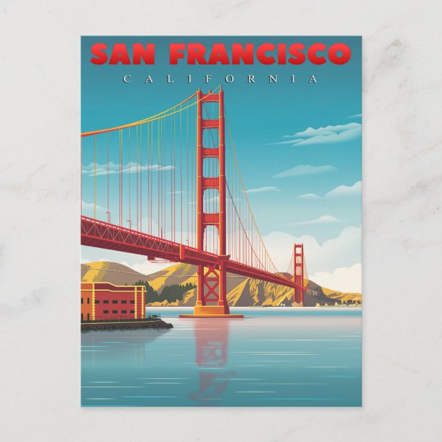 Golden Gate Bridge - Landmark of San Francisco Postcard (Front)