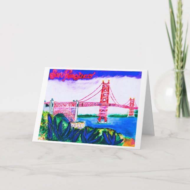 Golden Gate Bridge Note Card <Blank Inside> (Front)
