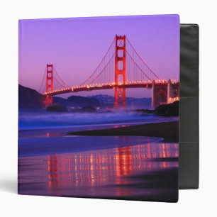 Golden Gate Bridge on Baker Beach at Sundown Binder