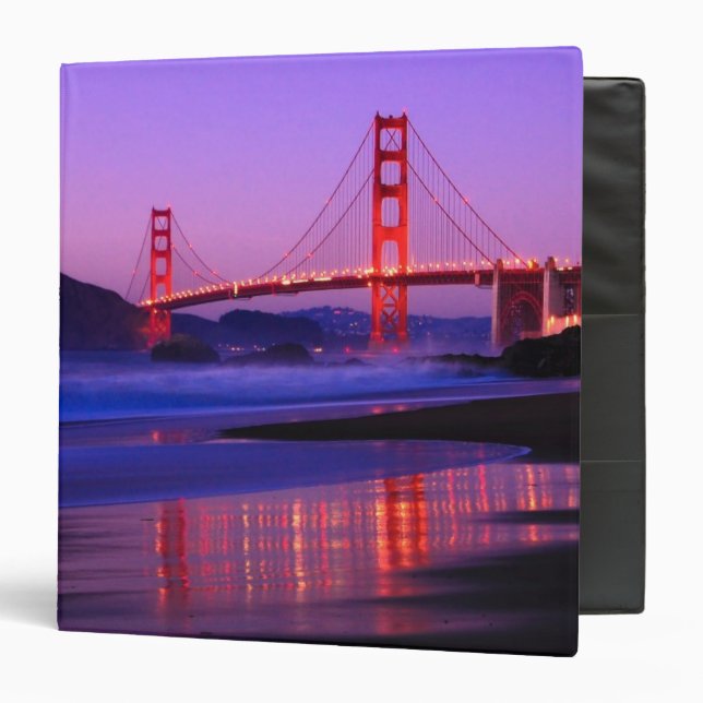 Golden Gate Bridge on Baker Beach at Sundown Binder (Front/Inside)