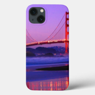 Golden Gate Bridge on Baker Beach at Sundown iPhone 13 Case