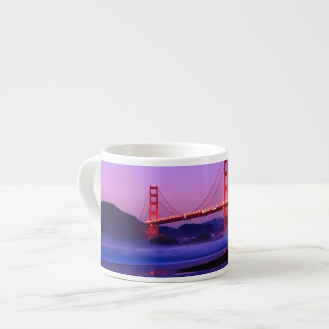 Golden Gate Bridge on Baker Beach at Sundown Espresso Cup (Front Left)