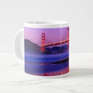 Golden Gate Bridge on Baker Beach at Sundown Large Coffee Mug