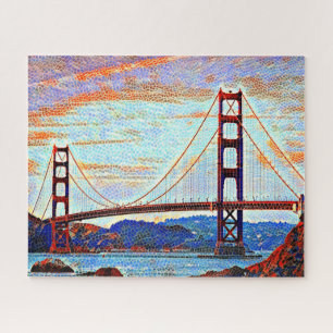 Golden Gate Bridge painting Jigsaw Puzzle
