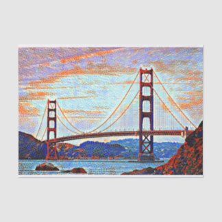 Golden Gate Bridge painting Tissue Paper