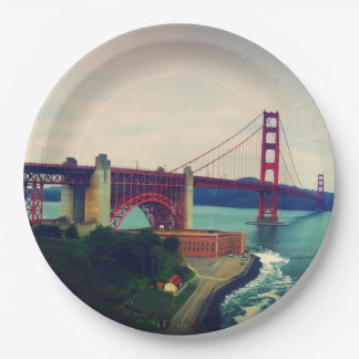 Golden Gate Bridge Paper Plate