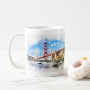 Golden Gate Bridge pastel in San Francisco Coffee Mug