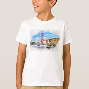 Golden Gate Bridge pastel in San Francisco T-Shirt