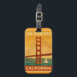 Golden Gate Bridge Retro – San Francisco Luggage T Tag<br><div class="desc">Bring the spirit of California’s most iconic city on your travels with this vintage-inspired San Francisco luggage tag Featuring the legendary Golden Gate Bridge in a bold mid-century color palette, this artwork captures the freedom and wanderlust of the open road. Perfect for travelers, design lovers, or anyone who’s left their...</div>