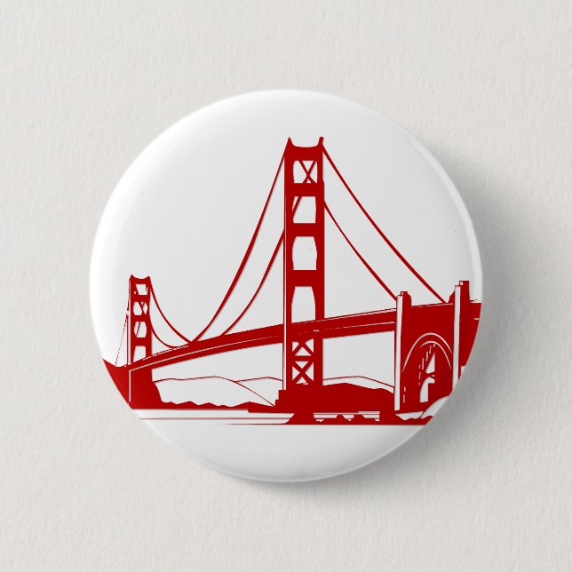 Golden Gate Bridge - San Francisco, CA 2 Inch Round Button (Front)