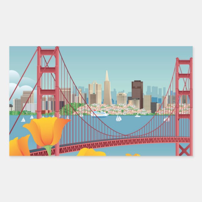 Golden Gate Bridge | San Francisco, CA Sticker (Front)
