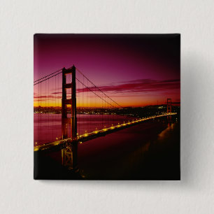 Golden Gate Bridge, San Francisco, California, 5 2 Inch Square Button