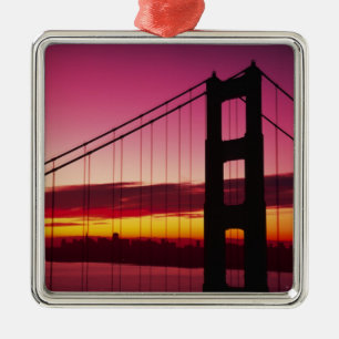Golden Gate Bridge, San Francisco, California, 6 Metal Ornament