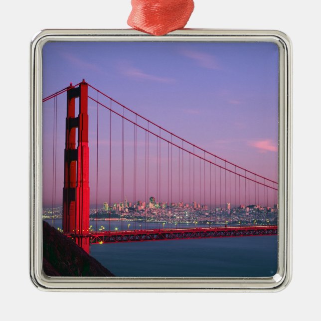 Golden Gate Bridge, San Francisco, California, 7 Metal Ornament (Front)