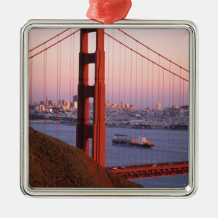 Golden Gate Bridge; San Francisco; California; Metal Ornament