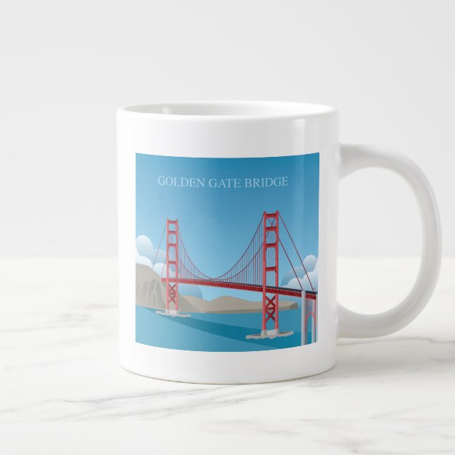 Golden Gate Bridge | San Francisco Large Coffee Mug (Right)