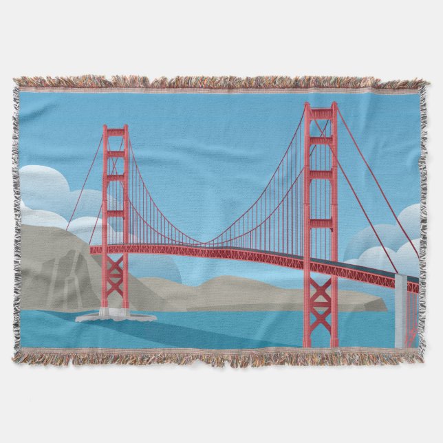 Golden Gate Bridge | San Francisco Throw Blanket (Front)