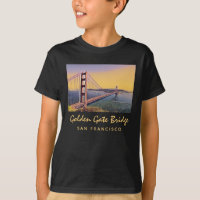 Golden Gate Bridge San Francisco Vintage Painting