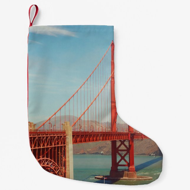 Golden gate bridge small christmas stocking (Front)