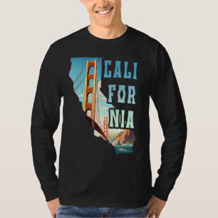 Golden Gate Bridge Souvenir San Francisco Map of C T-Shirt