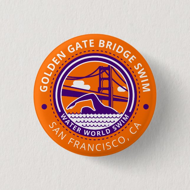 Golden Gate Bridge Swim button (Front)