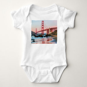 Golden gate bridge throw pillow baby bodysuit