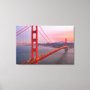 Golden gate bridge throw pillow canvas print