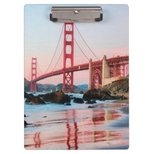 Golden gate bridge throw pillow clipboard