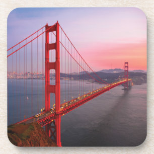 Golden gate bridge throw pillow coaster
