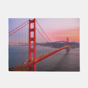 Golden gate bridge throw pillow doormat