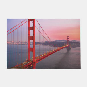 Golden gate bridge throw pillow doormat
